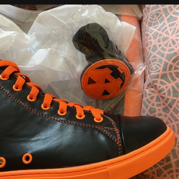 Strange Cvlt Halloween Jack-o-lantern high tops - Picture 2 of 4
